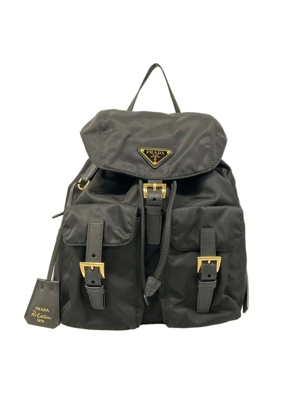 Prada Backpack Small Re-Nylon Black Re Edition Leather